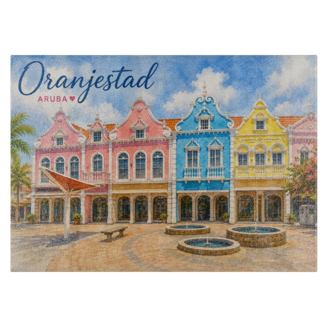 Oranjestad Aruba Karibiskt öminne från resa (Framsidan)