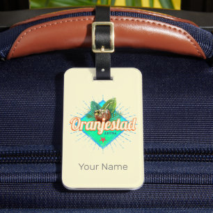 Oranjestad Aruba Retro Vintage Caribbean Souvenir Bagagebricka