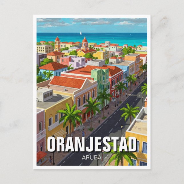 Oranjestad Aruba Travel Vykort (Framsida)