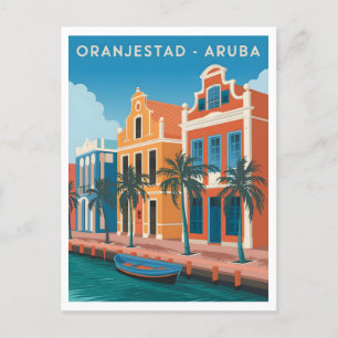 Oranjestad Aruba Vintage Vykort