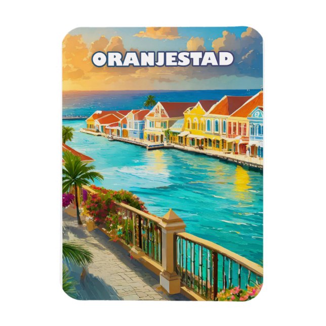 Oranjestad, Caribbean jewel Magnet (Vertikal)