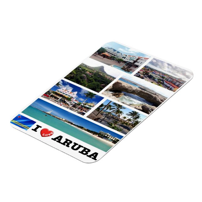 Oranjestad - I Kärlek - Aruba - Magnet (Vänstra Sidan)