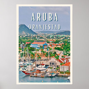 Oranjestad, la ville colorée des Antilles Poster
