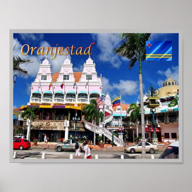 Oranjestad - Royalet Plaza - Aruba - Poster (Framsidan)