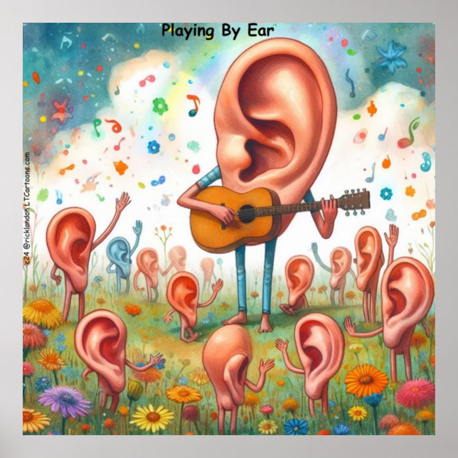 Örat Gitarrrecital: Spelar på Örat Poster (Framsidan)