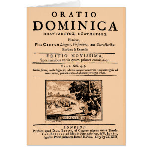 Oratio Dominica Hälsningskort