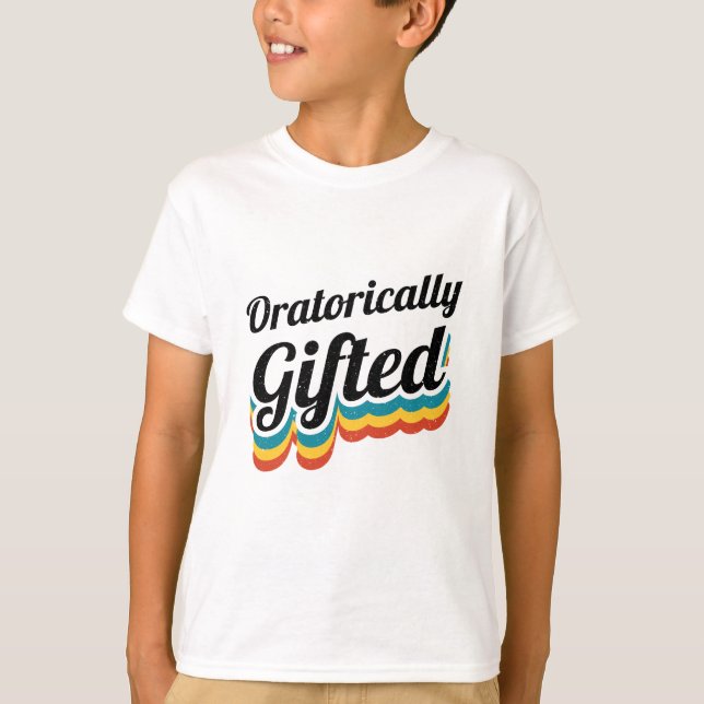 Oratoriskt presenterad debatt om den torgliga deba t shirt (Framsida)