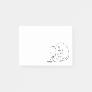 Orättvis anteckningsblock post-it block