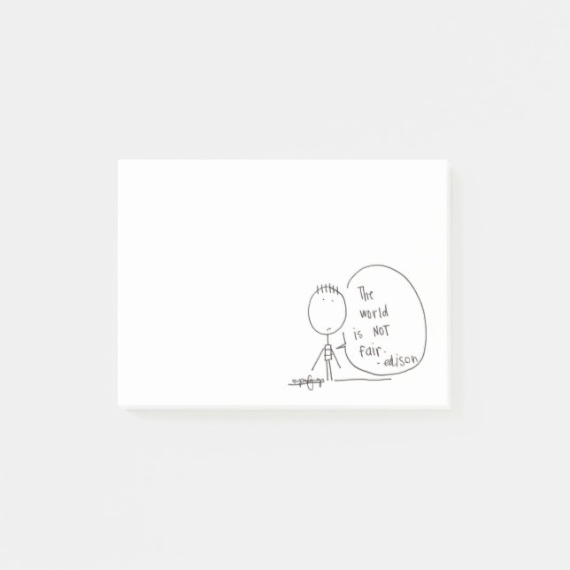 Orättvis anteckningsblock post-it block (Framsida)