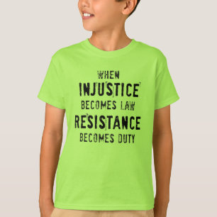 Orättvisa och skyldigheter, för barn t-shirt