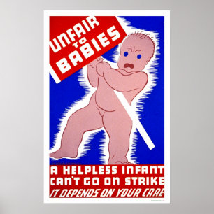 Orättvist till babyar 1938 WPA Poster