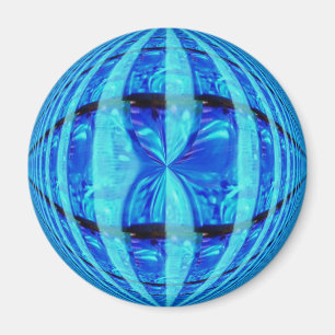 Orb Blue-kylskåp runt Magnet