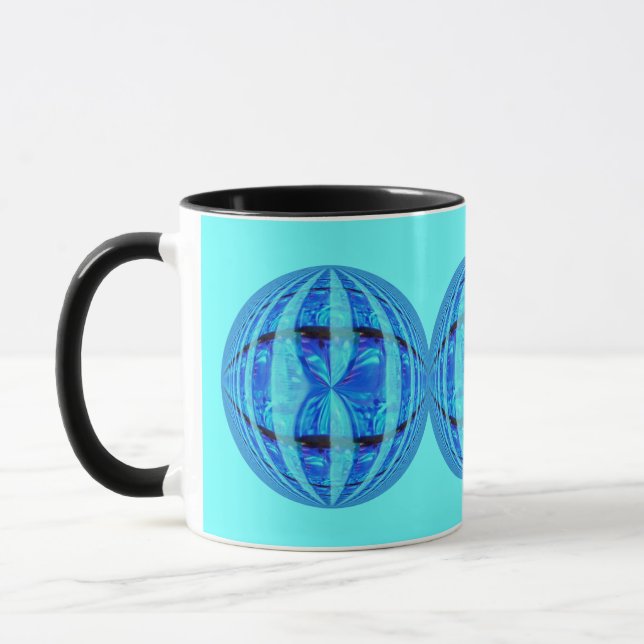 Orb Blue Round mugg blue (Vänster)