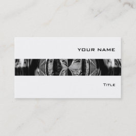 Orb Chrome Black rand affärskort vit Visitkort