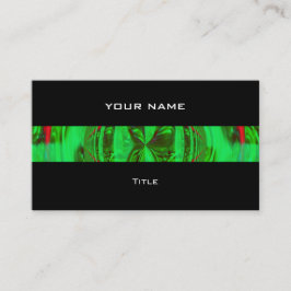Orb Grönt rand affärskort svart bak Visitkort
