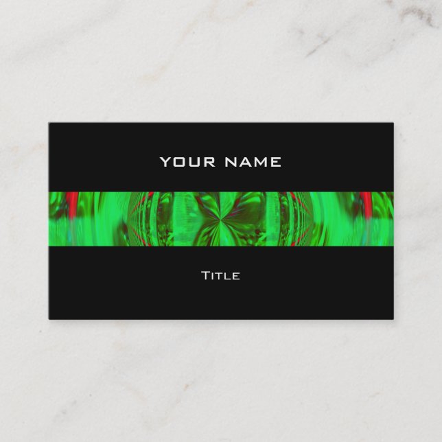 Orb Grönt rand affärskort svart bak Visitkort (Framsida)