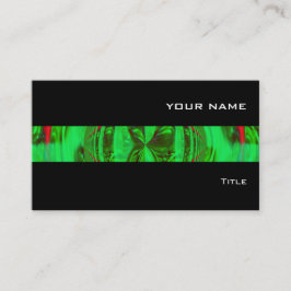 Orb Grönt rand affärskort svart Visitkort