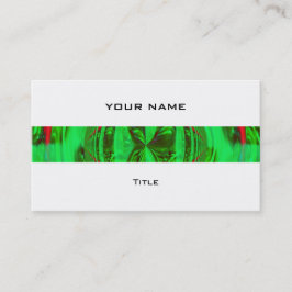 Orb Grönt rand affärskort vit bak Visitkort
