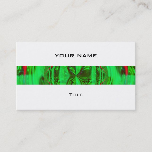 Orb Grönt rand affärskort vit bak Visitkort (Framsida)