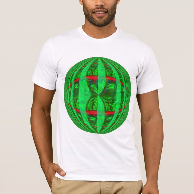 Orb Grönt Rund t-shirt vit (Framsida)