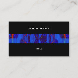 Orb Mörk blått rand-affärskortet svart bak Visitkort