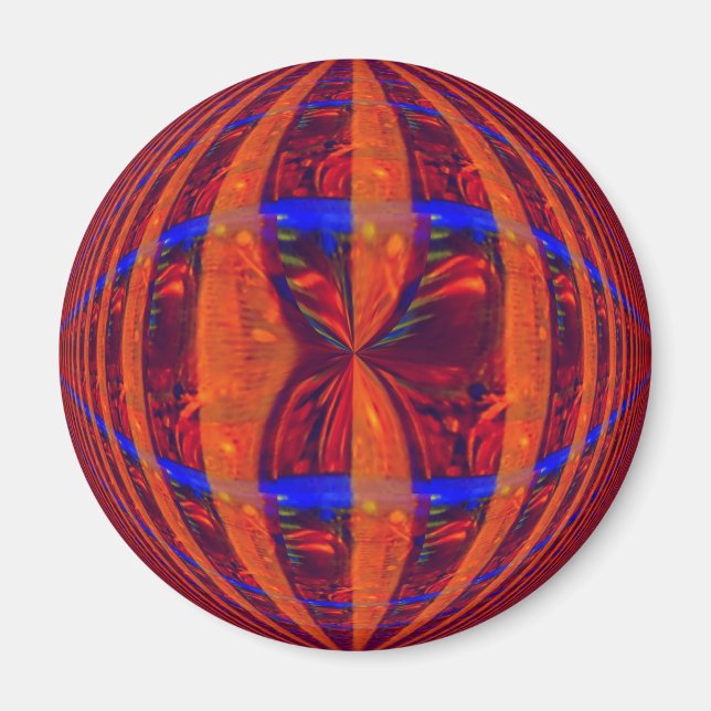 Orb Red-kylskåp, runda Magnet (Framsidan)