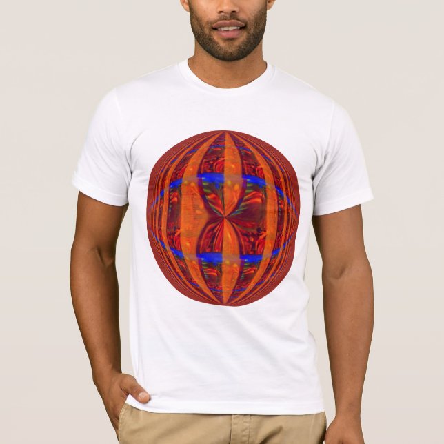 Orb Red Round t-shirt white (Framsida)