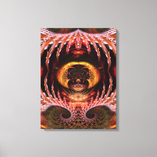 Orb Spirit Träd Fractal Art Fantasy Wrapped Canvas