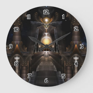 Orb till Acrellis Fractal Art Wall Clock Stor Klocka