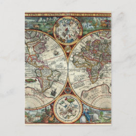 Orbis Terrarum 1594 - Berömdens världskarta Vykort