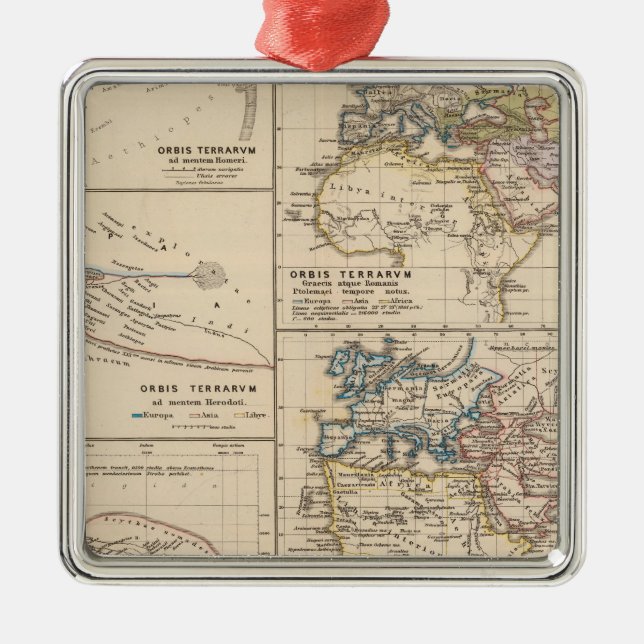 Orbis terrarum julgransprydnad metall (Framsidan)
