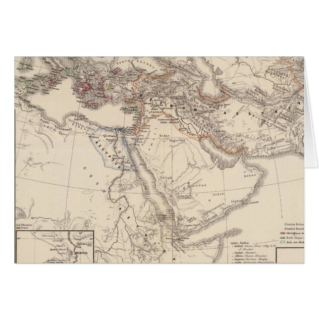 Orbis terrarum regni Assyrii tempore Hälsningskort (Framsidan Horizontal)