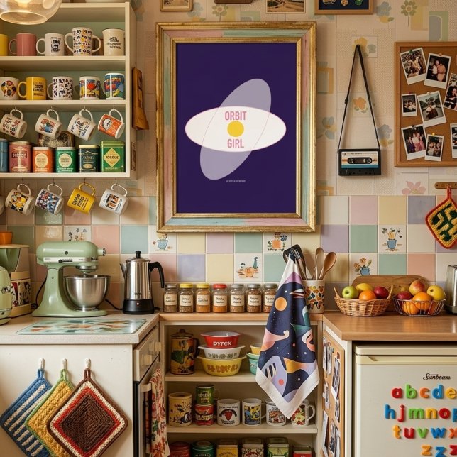Orbit Girl — 90s Maximalist Poster | Retro Bedrm  (Skapare uppladdad)