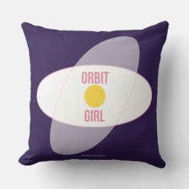 Orbit Girl — 90s Maximalist Throw Pillow | Retro  Kudde