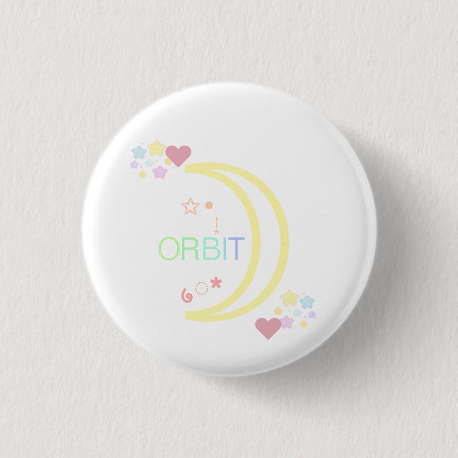 Orbit Kpop Loona Cute Tonåring estetiskt Knapp (Framsida)