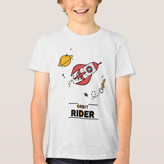 Orbit Rider Bella+Canvas Youth Tri-blend T-Shirt (Framsida)