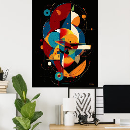 Orbital anpassning – Modern geometrisk abstrakt Poster