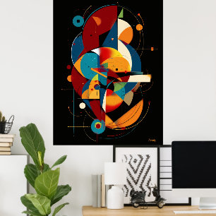 Orbital anpassning – Modern geometrisk abstrakt Poster
