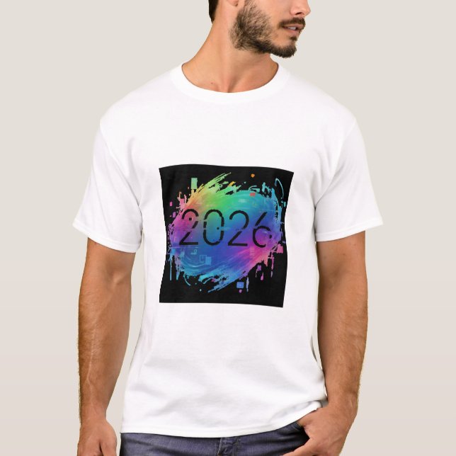  Orbital Dawn: 2026 New Year T-Shirt (Framsida)