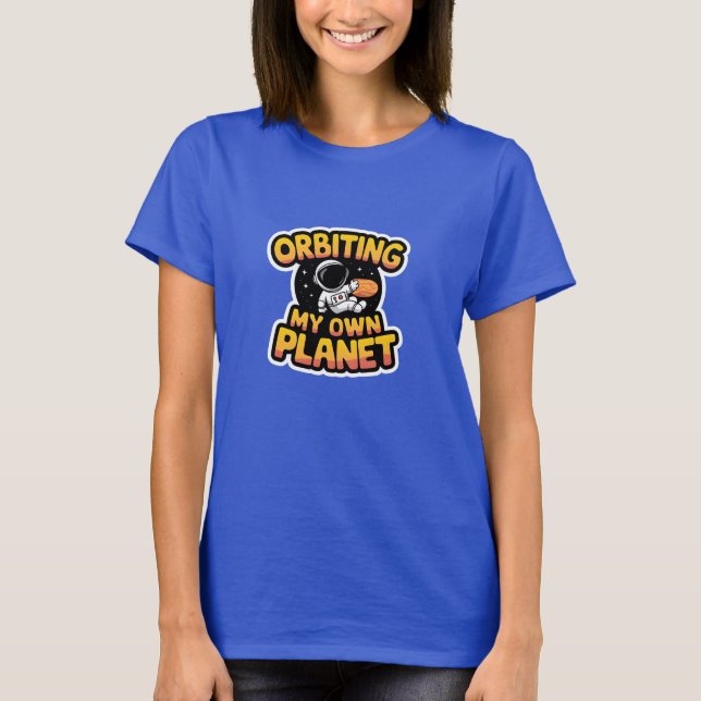 Orbitande min egen planet t shirt (Framsida)