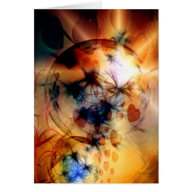 Orbs av kärlek hälsningskort (Framsidan)