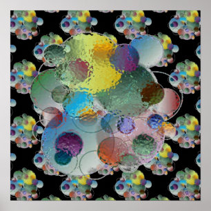 Orbs Planets Abstrakt Shapes Poster