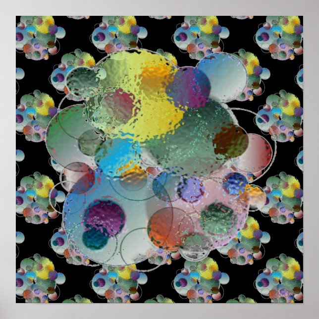 Orbs Planets Abstrakt Shapes Poster (Framsidan)