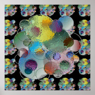 Orbs Planets Abstrakt Shapes Poster