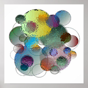 Orbs Planets Abstrakt Shapes Poster