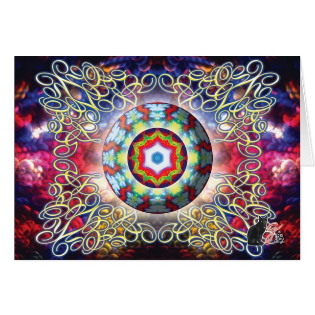 Orbz Kaleid hälsningkort Hälsningskort (Framsidan Horizontal)