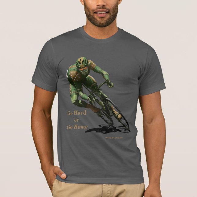 Orc Cyclist Bike Riding Fantasy Art Shirts T Shirt (Framsida)