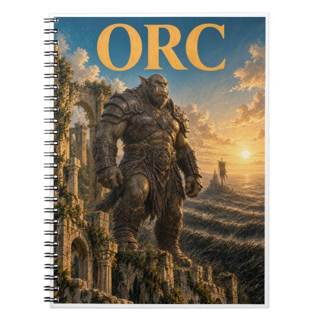 Orc, gotisk fantasimonster anteckningsbok (Framsidan)
