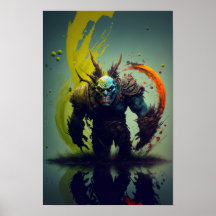 Orc Krigare Fantasy Affisch | Gamer Art 2