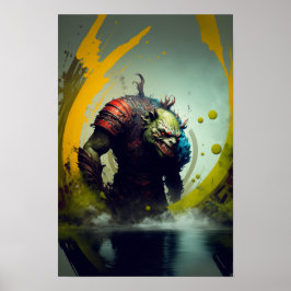Orc Krigare Fantasy Affisch | Gamer Art 3